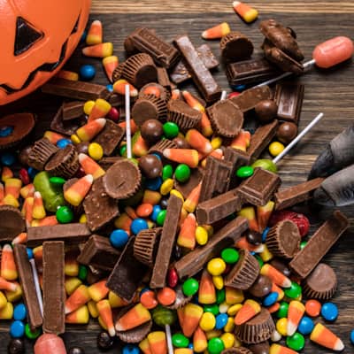 Step 1 Unwrapped candy