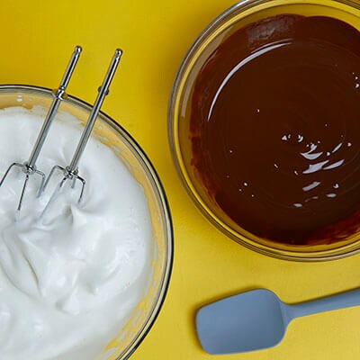 Step 4 Whipped aquafaba layer in a bowl