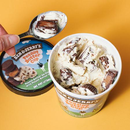 digging out all the chunks and leave behind the ice cream