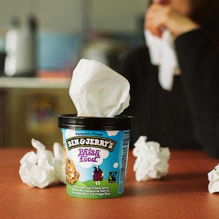 Phish Food with kleenex