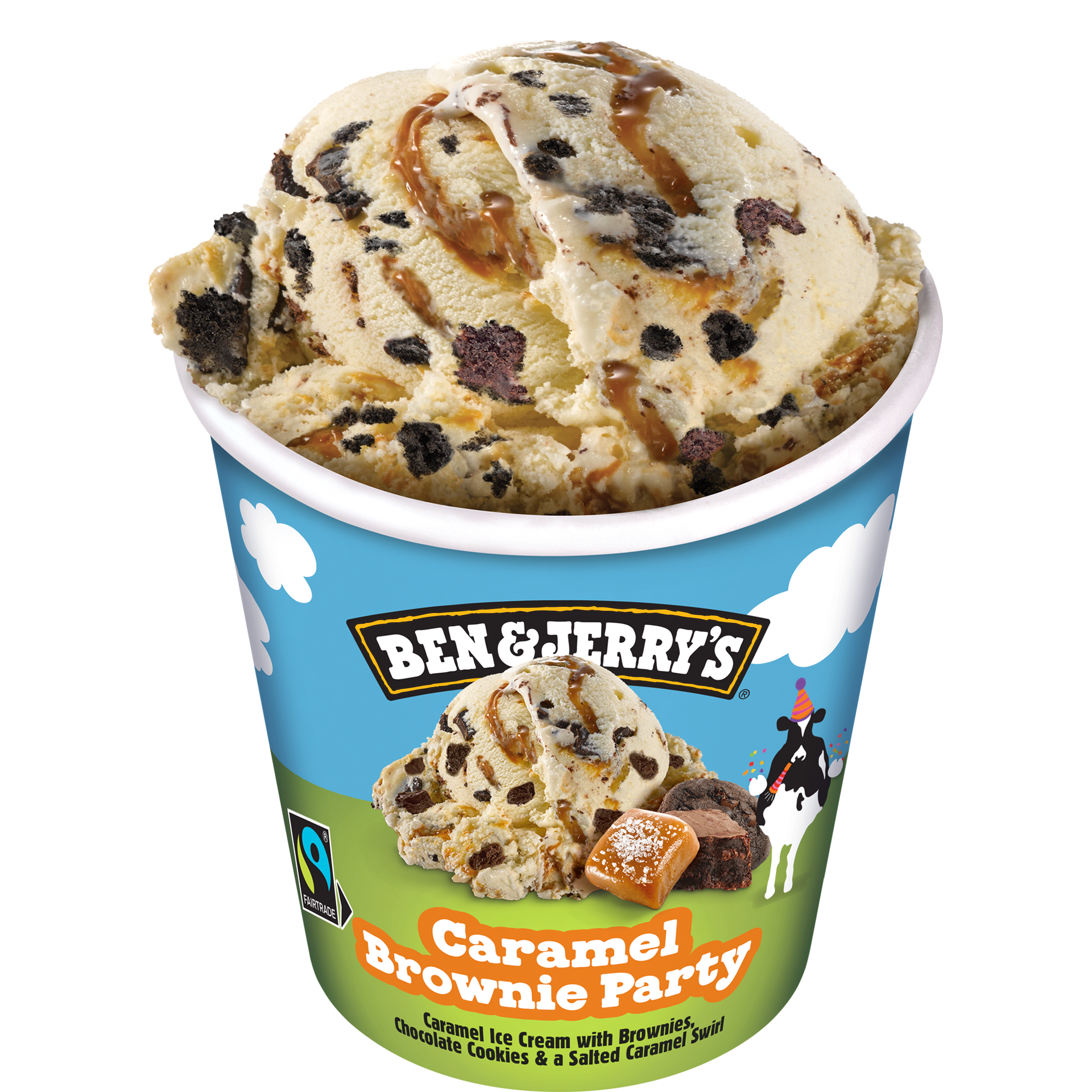 Caramel Brownie Party Original Ice Cream Dessert Ice cream