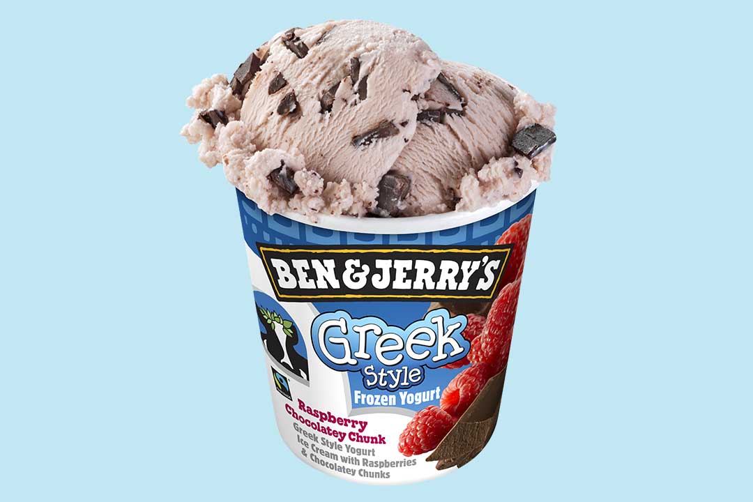 En halvlitersbøtte med Greek Yogurt Ice Cream