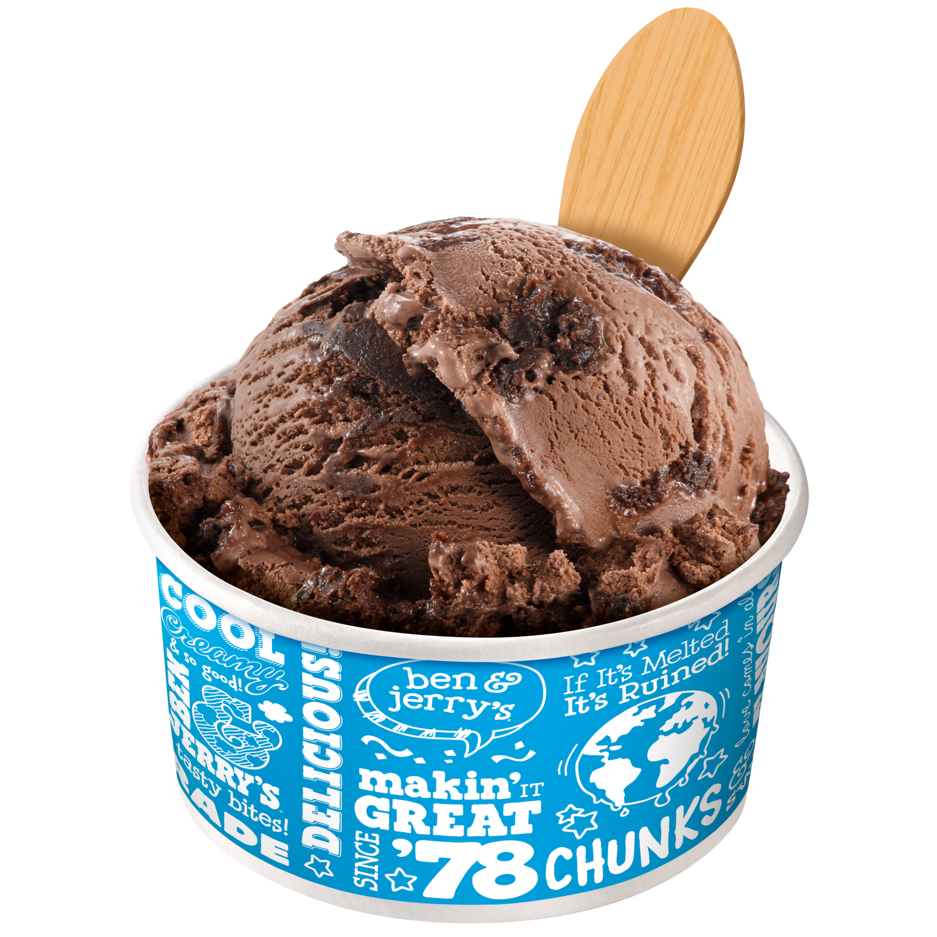 Chocolate Fudge Brownie Original Ice Cream Scooping Ice cream